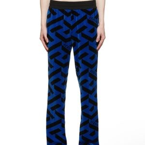 Versace Blue & Black Lounge Track Pants Men’s Large/36 $1,150